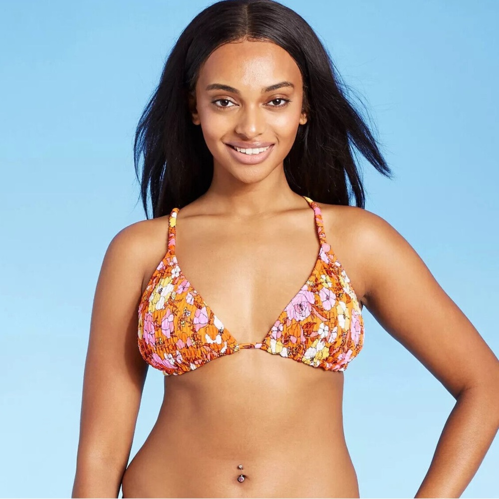 Floral bikini top